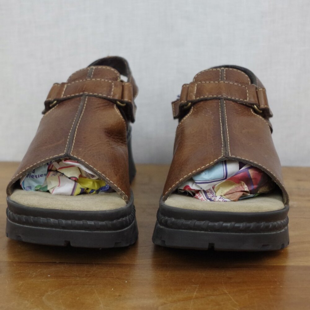 Vintage MIA Chunky Platform Leather Sandals Size 11M - Picture 10 of 10